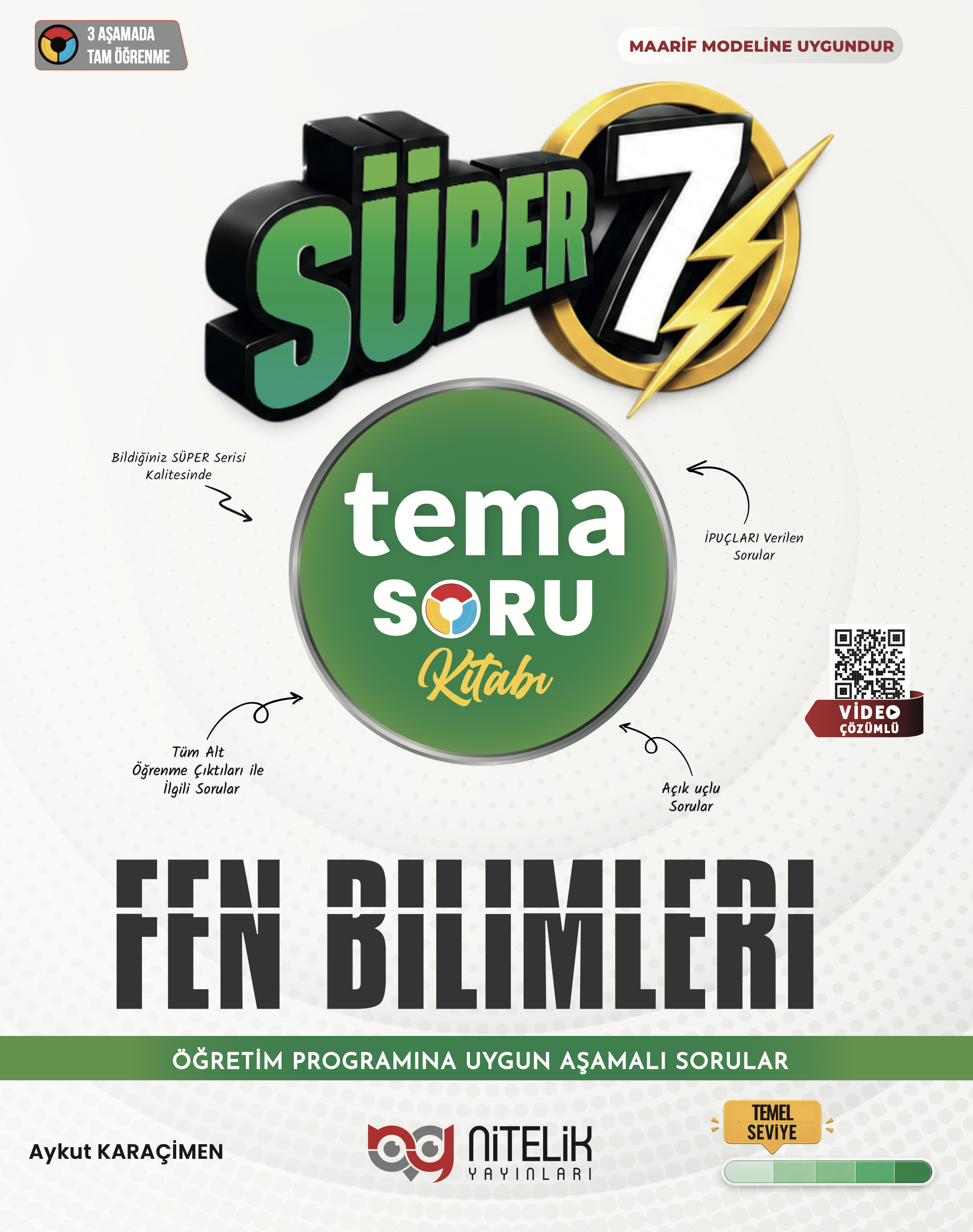 7. Sınıf Süper Fen Bilimleri Tema Soru Kitabı kapak görseli